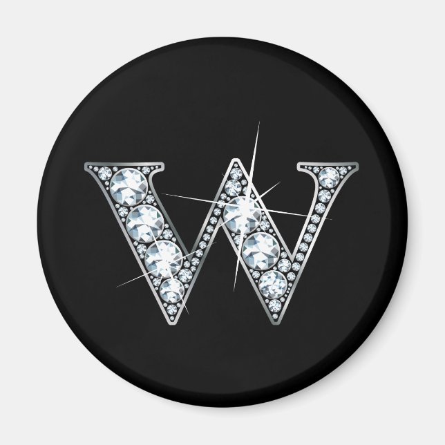 Imán "W" Diamond Bling Magnet (Frente)
