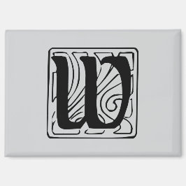 Imán W Monogramm schwarz