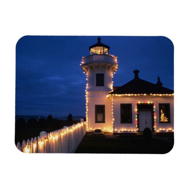 Imán WA, Mukilteo, faro de Mukilteo, establecido 2 (Horizontal)
