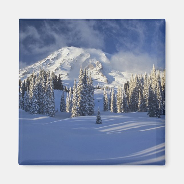 Imán WA, Parque Nacional Mt. Rainier, Mt. Rainier y Par (Frente)