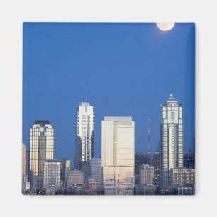 Imán WA, Seattle, el perfil de Seattle y Elliott Bay 4