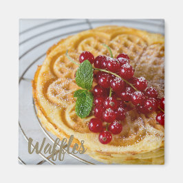 Imán Waffles caseros con grosellas para diente dulce