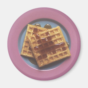 Imán Waffles con jarabe