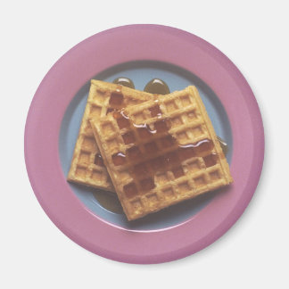 Imán Waffles con jarabe