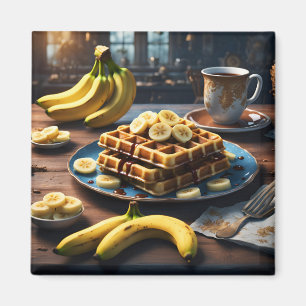 Imán Wafles con Plátanos