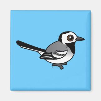 Imán Wagtail blanco Birdorable