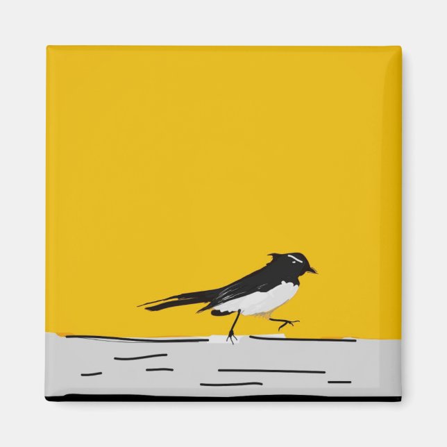 Imán Wagtail Magnet (Amarillo) (Frente)