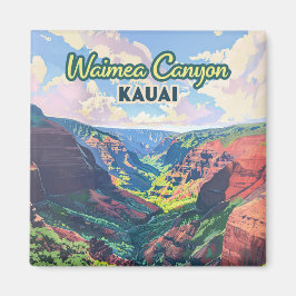 Imán Waimea Canyon Kauai Hawaii Retro