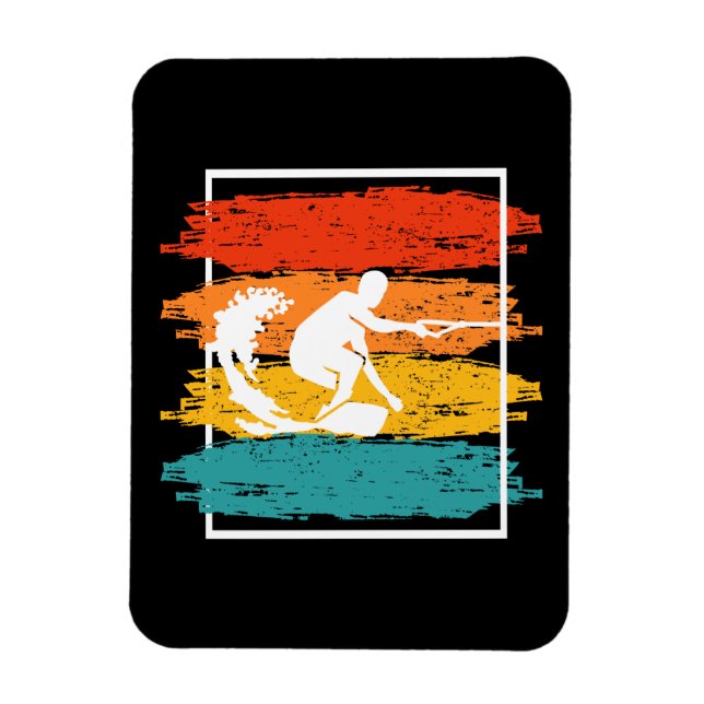 Imán Wakesurfer Wakesurfer Vintage Wakeboarding (Vertical)