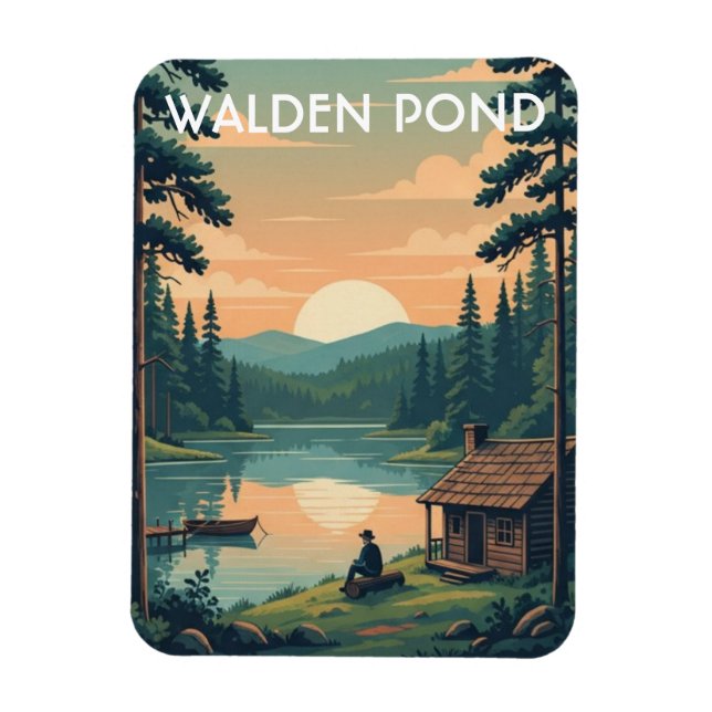 Imán Walden Pond Massachusetts Viajes (Vertical)