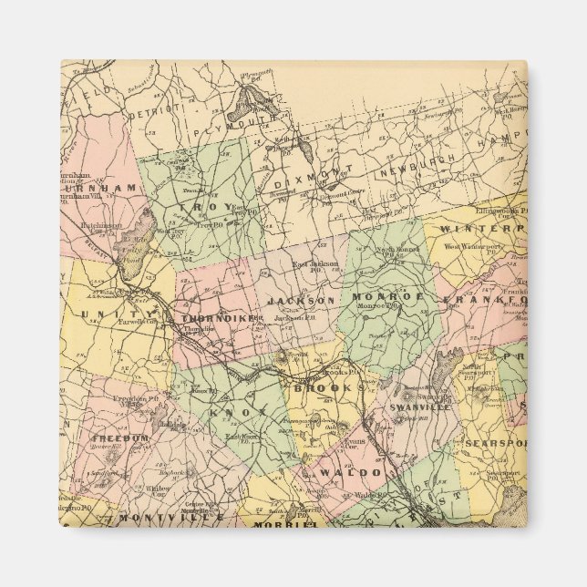 Imán Waldo Co., Maine (Frente)
