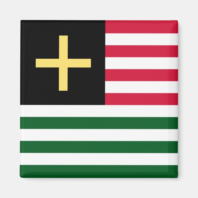 Imán Wales Magnet - Cross & Stripes (Frente)