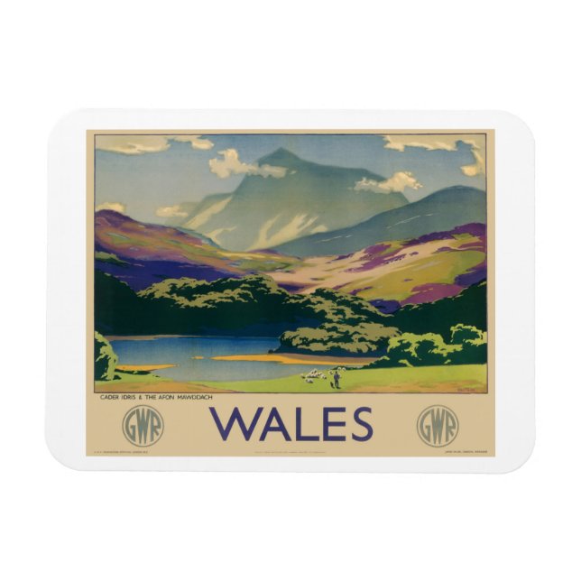 Imán Wales Vintage Travel Poster (Horizontal)
