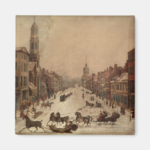 Imán Wall Street en invierno