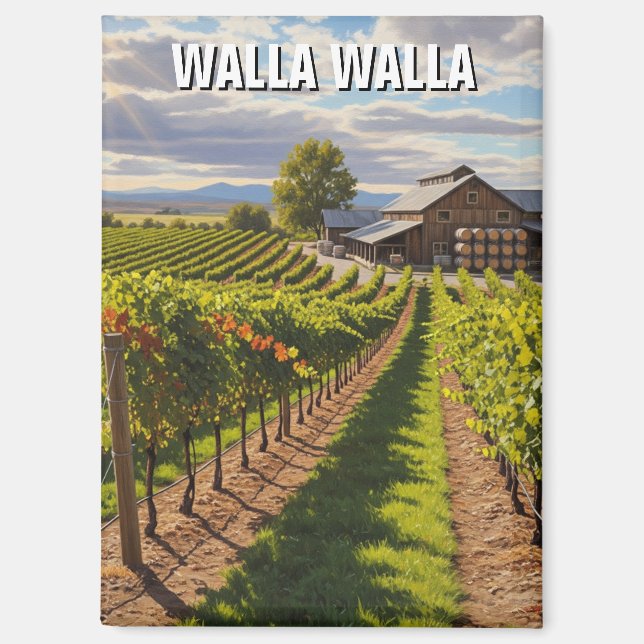 Imán Walla Walla Washington Viajes (Anverso)