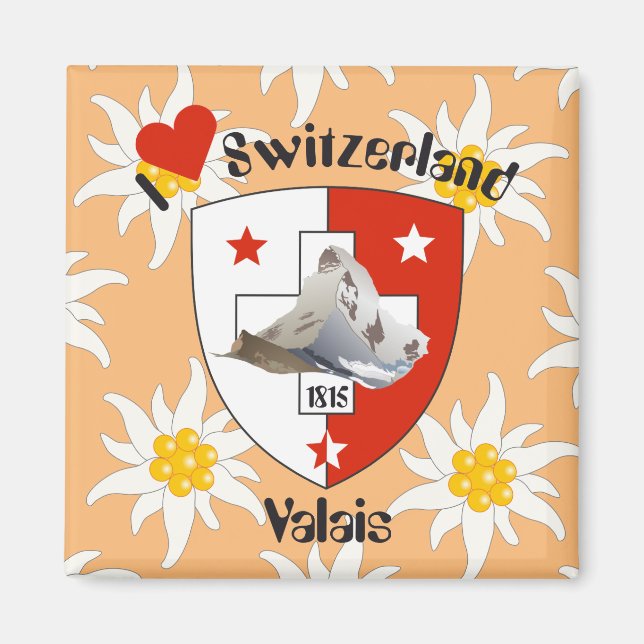 Imán Wallis Valais Schweiz Suisse Magnete (Frente)