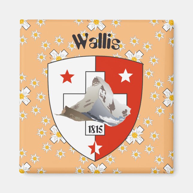 Imán Wallis Valais Schweiz Suisse Magnete (Frente)