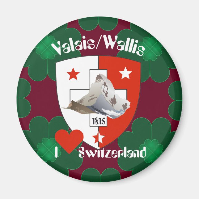 Imán Wallis Valais Schweiz Suisse Magnete (Frente)