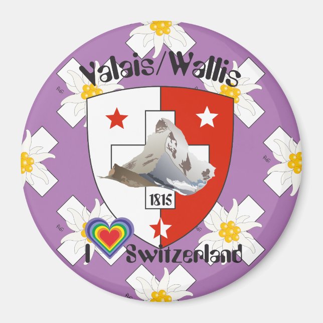 Imán Wallis Valais Schweiz Suisse Magnete (Frente)