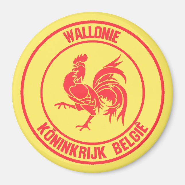 Imán Wallonie Round Emblem (Frente)