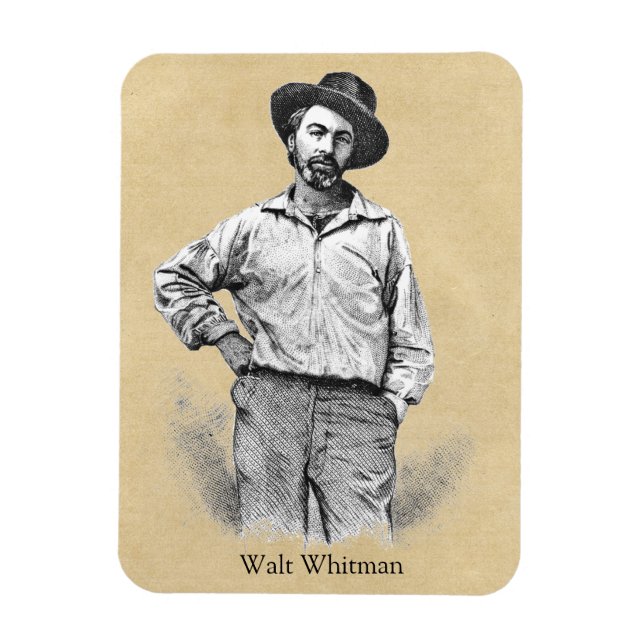 Imán Walt Whitman deja la hierba (Vertical)
