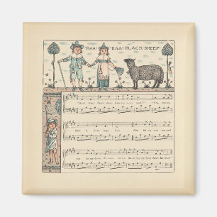 Imán Walter Crane Baa Baa Oveja Negra Rima Infantil