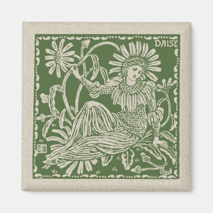 Imán Walter Crane Daisy Tile