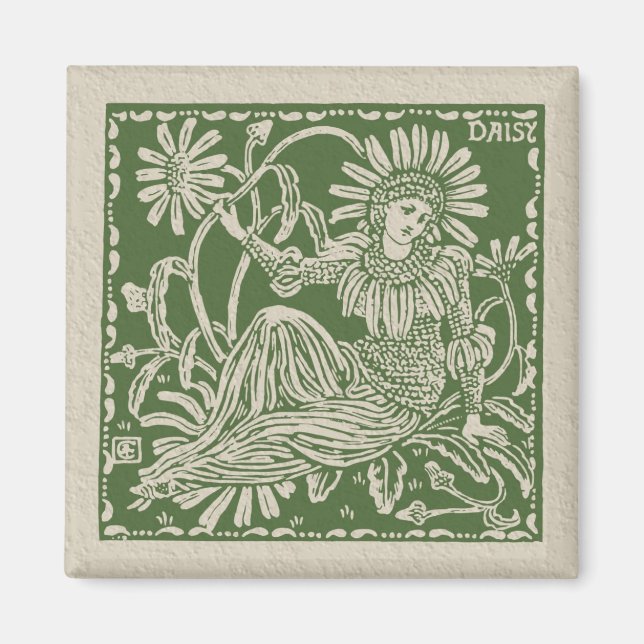 Imán Walter Crane Daisy Tile (Frente)