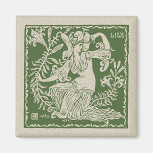 Imán Walter Crane Lily Tile