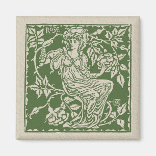Imán Walter Crane Rosa Tile