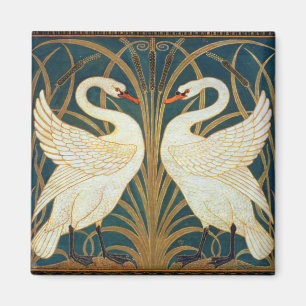 Imán Walter Crane Swan, Rush E Iris Art Nouveau