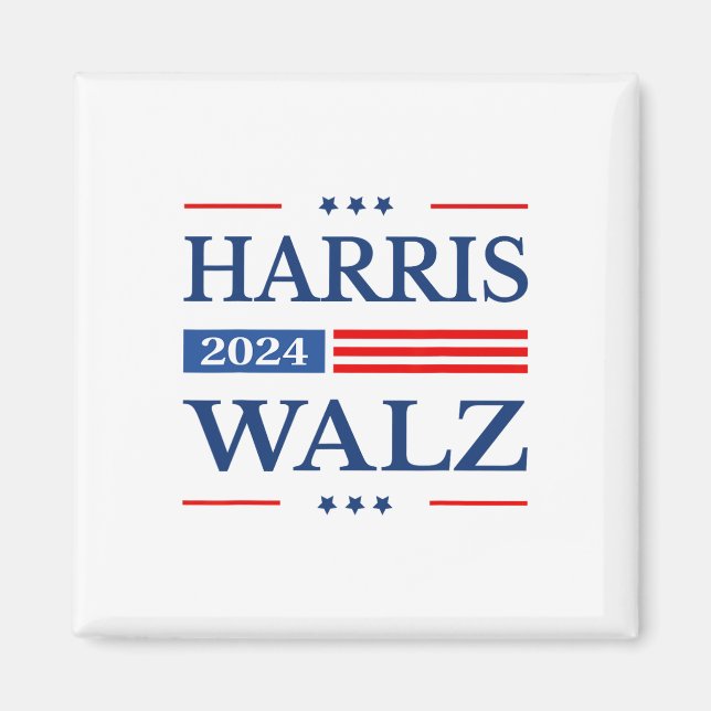 Imán Waltz 2024 Kamala Harris 2024 Tim Waltz 2024 Usa F (Frente)