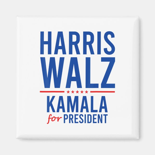 Imán Walz 2024 Kamala Harris Por El Presidente Tim Walz (Frente)