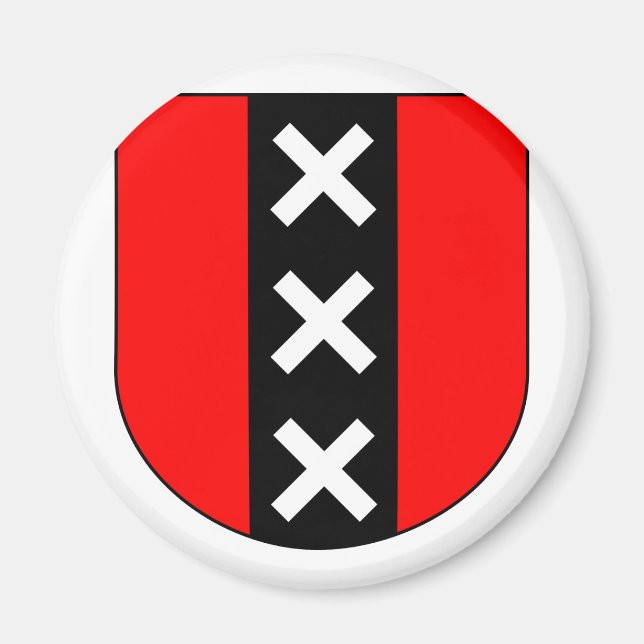 Imán Wapen Amsterdam, Países Bajos (Frente)