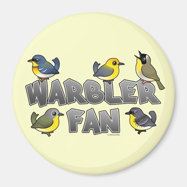 Imán Warbler Fan (Frente)