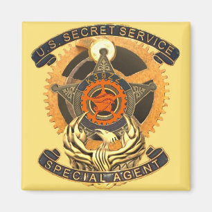 Imán Warehouse 13 Steampunk Secret Service Badge Magnet