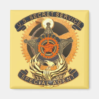 Imán Warehouse 13 Steampunk Secret Service Badge Magnet