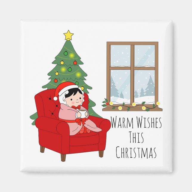 Imán Warm Wishes This Christmas – magnet (Frente)