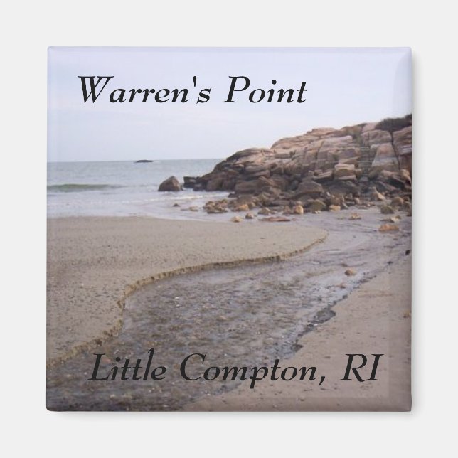 Imán Warren's Point Beach, Little Compton, RI Bluffs (Frente)