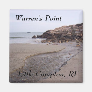 Imán Warren's Point Beach, Little Compton, RI Magnet