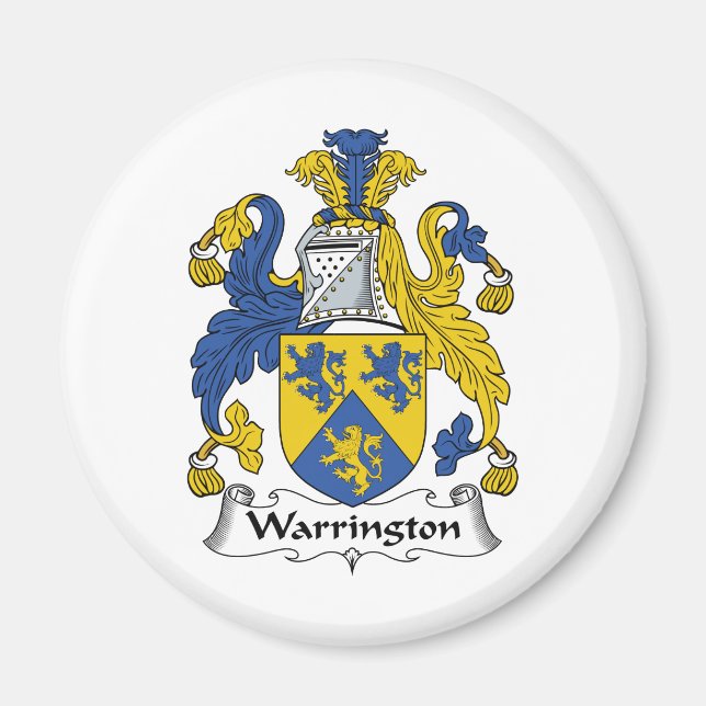 Imán Warrington Family Crest (Frente)