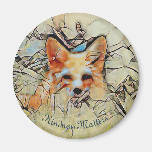 Imán Wary Fox Kindness Matters Magnet (Frente)