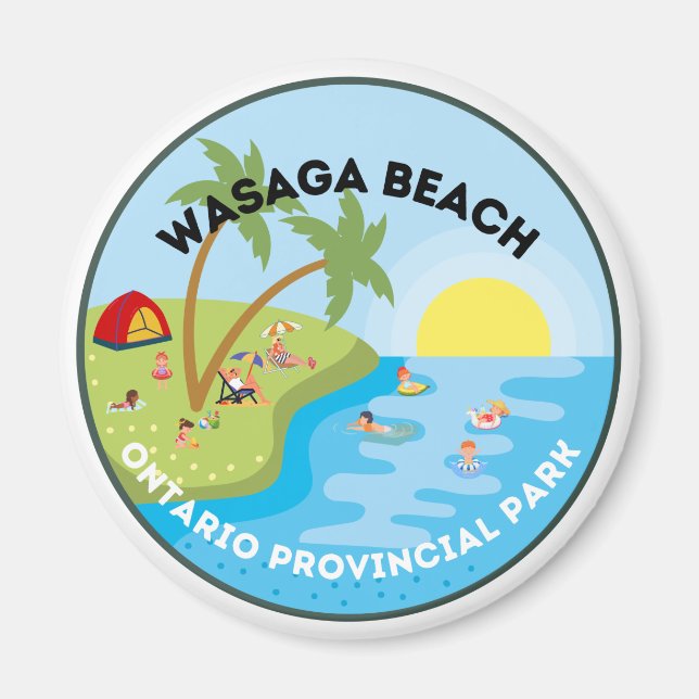 Imán Wasaga Beach Ontario Parque Provincial Magnet (Frente)