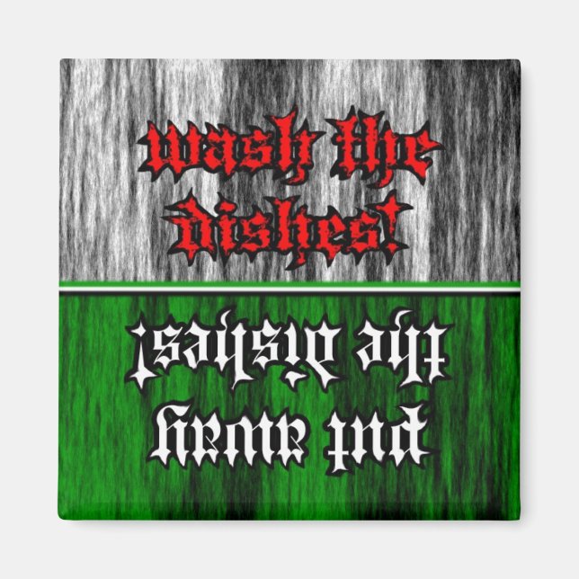 Imán Wash & Put Away Clean/Dirty Dishwasher Magnet (Frente)