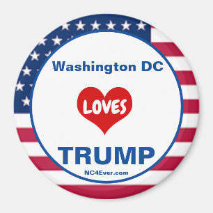 Imán Washington DC AMA TRUMP Fridge Patriótico