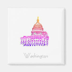 Imán Washington DC Capitol Magnet