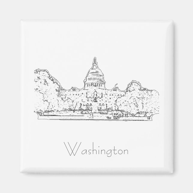 Imán Washington DC USA Capitol Magnet (Frente)