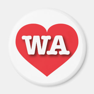 Imán Washington Red Heart - Amo WA