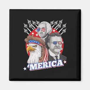 Imán Washington Roosevelt Bald Eagle 4 De Julio Patrio