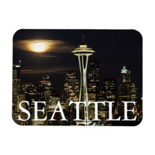 Imán Washington, Seattle, Skyline de noche desde Kerry 
